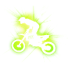 Motocross bike laser_green