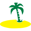 Island with palm tree