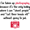 Photography hobby - funny photographer