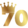 70th birthday: 70 with crown