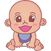Baby lachend