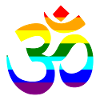 Rainbow Om sign