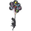 Fille vinyle ballons