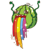 Rainbow puking watermelon
