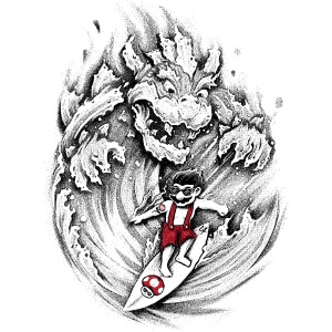 Surfing Mario
