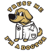 Veterinarian and dog friend