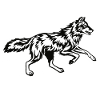 Running Wolf Tribal Flame