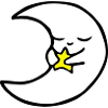 Moon with star