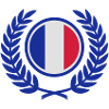 Frankreich (Flagge & Lorbeerkranz)