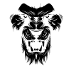 Lion Shadow Design - Lion head black