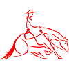Westernreiter Slidingstop rot