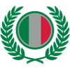 Italy (flag & laurel wreath)