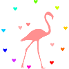 Flamingo Herzchen bunt