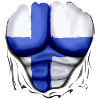 Finlande Drapeau Déchiré Musculaires