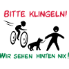 Bitte klingeln! Radfahrer-Hund
