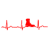 ECG HEARTBEAT WALLSHACK Red