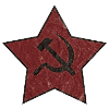 Étoile rouge avec marteau et faucille
