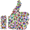 pouce arc-en-couleur