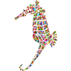 Regenbogenfarbenes Seepferd