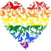 RAINBOW HEART BUTTERFLY