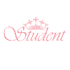 Student crown - WHITE-ROSE