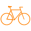 Orange bicycle