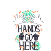 Hands go here cupcake shirt