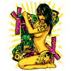 Tattooed Skateboard Girl