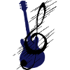 Distorted Notenschluessel et guitare