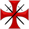 Templar cross and swords
