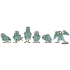 Owls - turquoise
