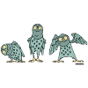 Owls - Turquoise