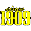 since 1909 (yellow)