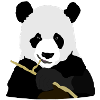 Panda eating stick