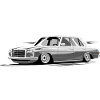 Retro Benz W115, stroke night