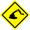digger roadsign