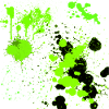 Green splatter