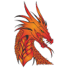 Wonderful mythical dragon