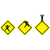 climbing roadsigns