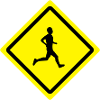 runner roadsign