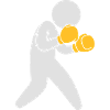 Un boxeur exerçant dans l'anneau