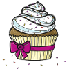 Sweet comic cupcake