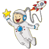 Little comic astronaut