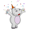 Party Nilpferd Comic