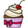 Sweet comic cupcake