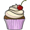Sweet comic cupcake