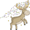 Cartoon christmas reindeer