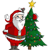 Cute comic Santa Claus