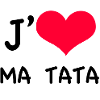 j'aime ma tata coeur rouge