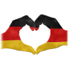 Hand Heart Germany Flag 010